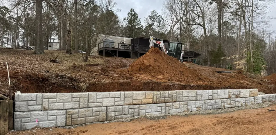 retain wall construction ashville nc